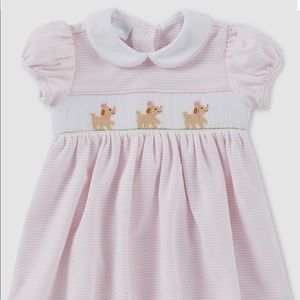 Collared dress with smocking